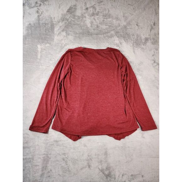 Emery Rose Shirt Womens Medium Burgundy Long Sleeve Blouse - Picture 6 of 6